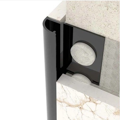 Forma redonda de azulejos de esquina de aluminio con color personalizado y corte de precisión