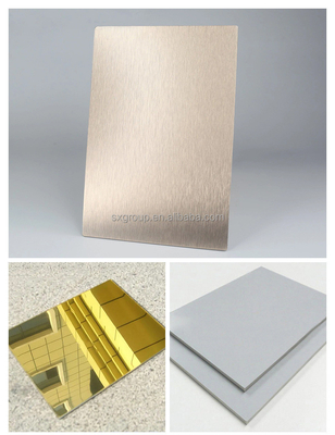 Colores personalizados Materiales de puertas de aleación de aluminio ACP paneles de pared para aplicaciones exteriores