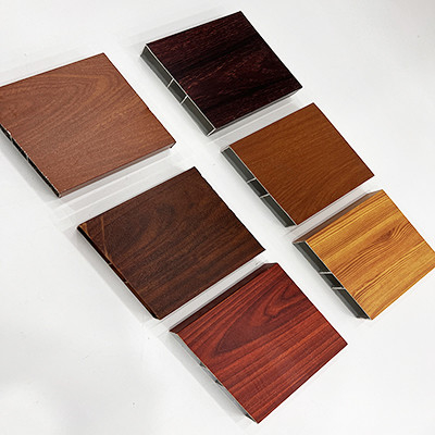 Profile de aluminio de grano de madera aleación de construcción tubo rectangular longitud 5.8-6.0M