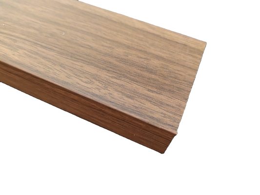 Profile de aluminio de grano de madera aleación de construcción tubo rectangular longitud 5.8-6.0M