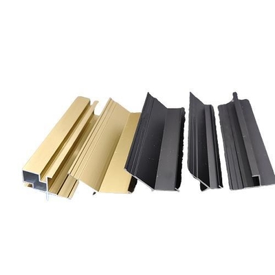 Perfiles de aluminio 6063 6061 T5 naturales personalizados para ventanas y pérgolas de baños