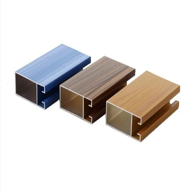 Revestimiento en polvo anodizante de perfiles de grano de madera de aluminio para puertas de ventanas en América del Sur