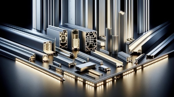 Perfil de aluminio personalizado de 1m 2m 3m para la tira de iluminación LED encasillada de grado 6000 serie