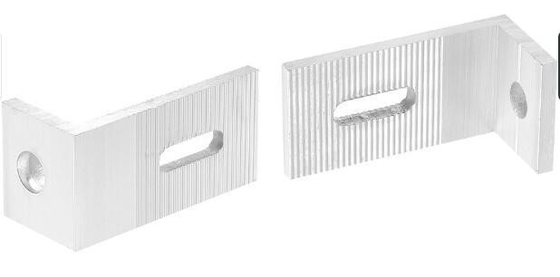 6063-T5 Cuadro de aluminio Perfiles de ángulo de aluminio de 90 grados para anclajes de soporte de fachada