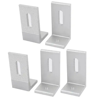 Brackets de montaje de paneles solares de aluminio en forma de L 80x40x40 mm para aplicaciones al aire libre