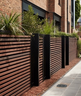 Cercas de jardín estilo de diseño Modclassic Aluminio cercas de metal paneles con accesorios