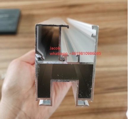6063 Perfiles de aluminio revestidos en polvo de antracita para ventanas y puertas de Madagascar