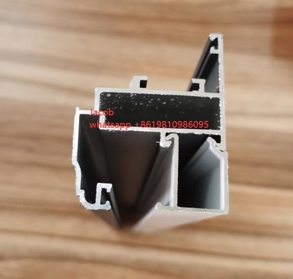 6063 Perfiles de aluminio revestidos en polvo de antracita para ventanas y puertas de Madagascar