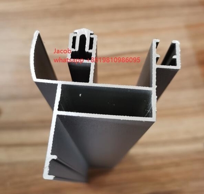 6063 Perfiles de aluminio revestidos en polvo de antracita para ventanas y puertas de Madagascar