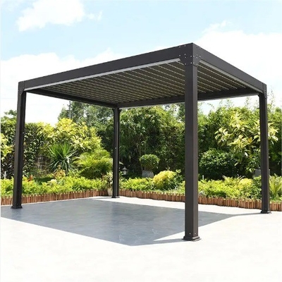 Techo Louvre a prueba de agua Galería Louvre Pergola de aluminio al aire libre con diseño moderno