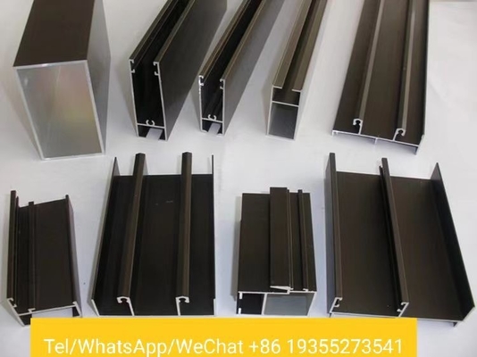 6063 6061 Perfil de extrusión de fluorocarburos de aleación de aluminio para puertas y ventanas correderas