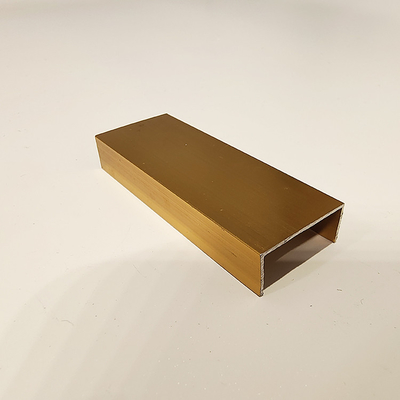 Perfil de aluminio anodizado negro personalizado para puertas de gabinete de vidrio de la serie 6000