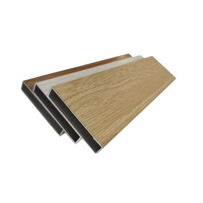 Perfil de grano de madera de aluminio de color personalizado para paredes o cercas decorativas exteriores