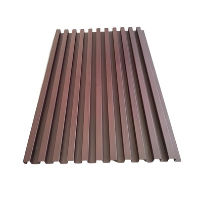 5.8-6.0M longitud perfiles de aluminio de gran pared para placas decorativas de grano de madera