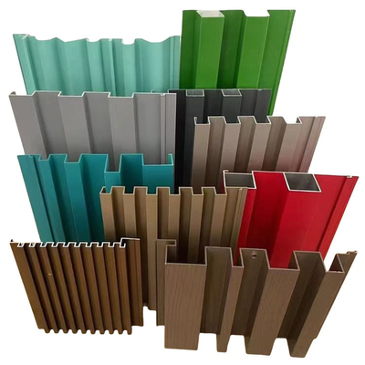 Venta directa de perfiles de aluminio de extrusión de madera de plástico compuesto WPC con temperatura T3-T8