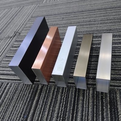 Grado 6000 Serie 6063 6061 Aleación de aluminio Perfiles de aluminio personalizados Tubos de aluminio