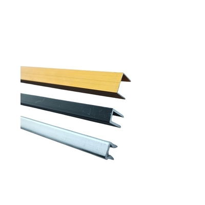 Perfil de aluminio de champán negro anodizado cuadrado para puertas corredizas de ventanas color personalizado