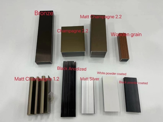 Anhui Shengxin Grano de madera Bolivia Perfil de ventana y puerta de aluminio con anodizado personalizado