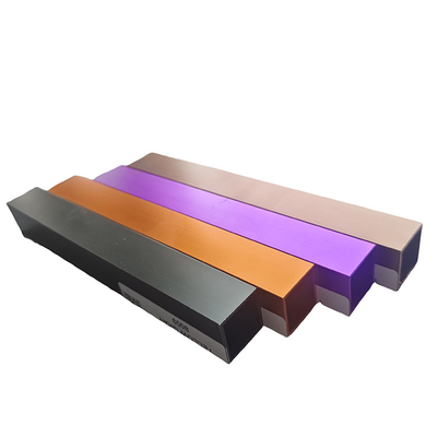 Perfil de tubo anodizado de aluminio de colores para decoración Corte de precisión de proceso profundo