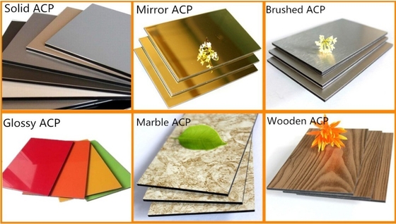 Venta directa T3-T8 Temperatura ACP Tamaño PVDF Pared cortina Panel compuesto de aluminio a prueba de fuego