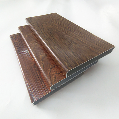Profiles de ventanas y puertas deslizantes de aluminio de grano de madera de extrusión personalizada para cortar