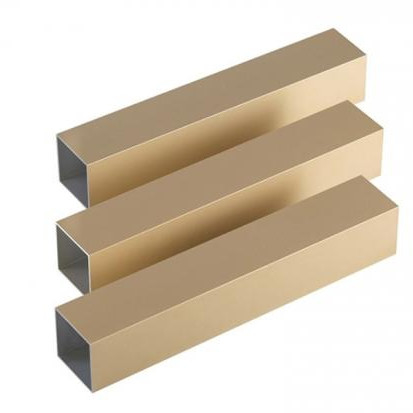 Perfiles de extrusión de armario de aluminio de oro de titanio de color personalizado estándar GB5237-2017