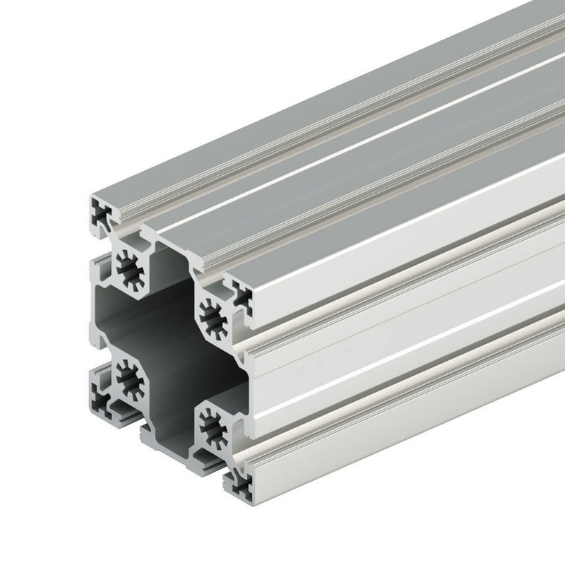 Servicio de soldadura T Profiles de extrusión de aluminio anodizado de plata para tamaño personalizado