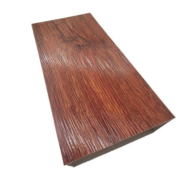 5.8-6.0M longitud perfiles de extrusión de aluminio de grano de madera 3D para ventanas puertas piso de pérgola