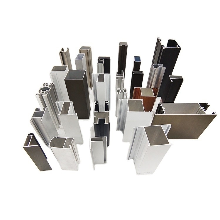 Puertas de construcción de edificios y ventanas de aluminio con perfiles de colores personalizados