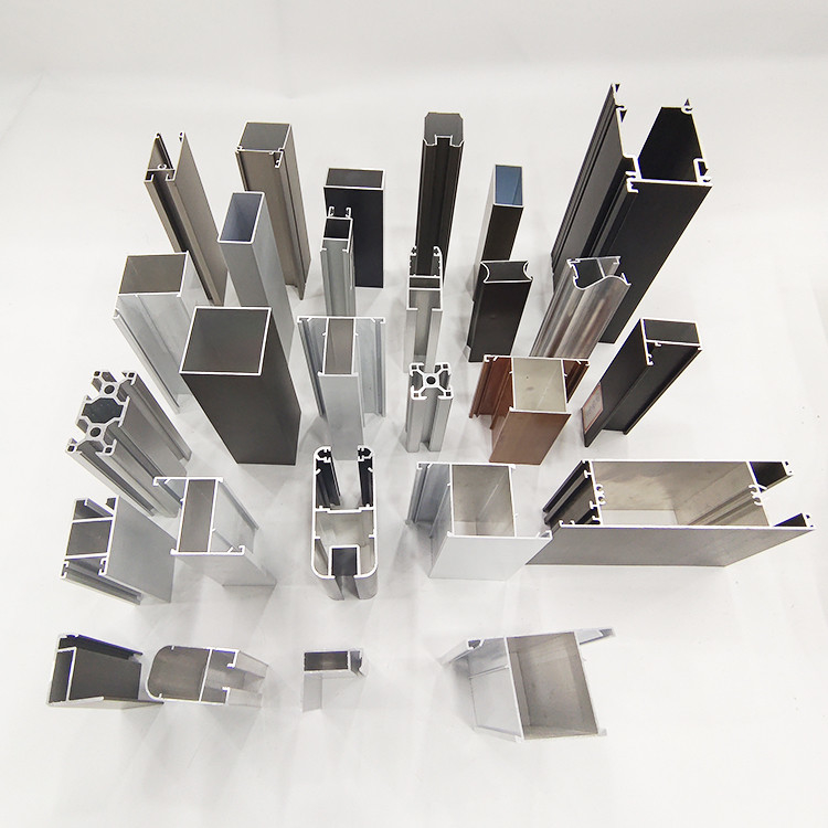 Marcos de puertas y ventanas de aluminio hechos con perfiles de extrusión de aluminio de color personalizado