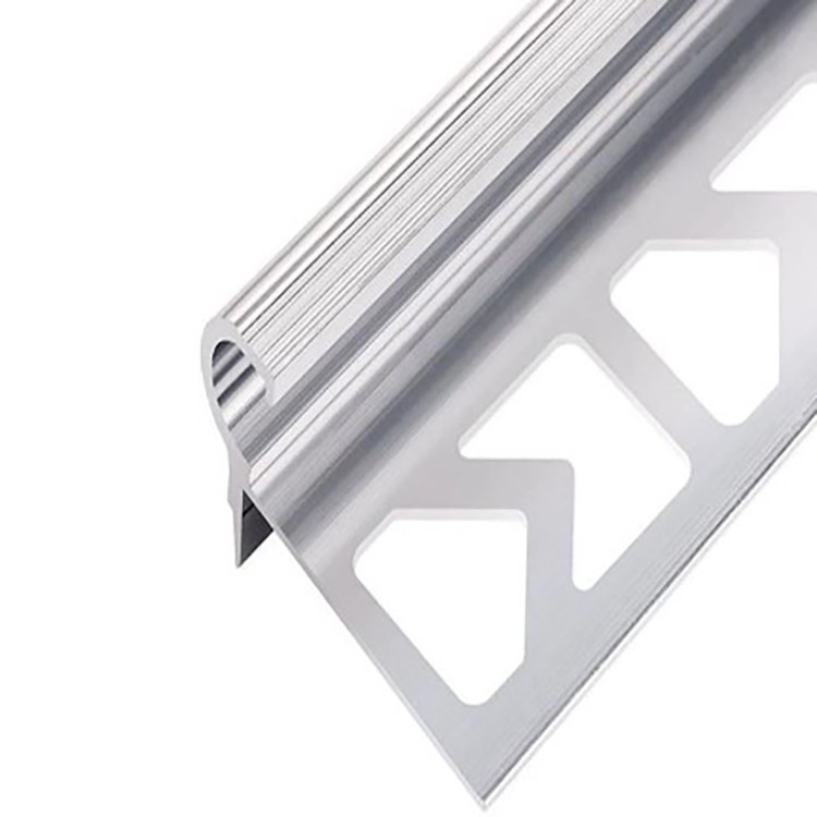 2023 Shengxin Plata Brillante Aluminio Profiles decorativos de nariz de escalera para adornos de suelo