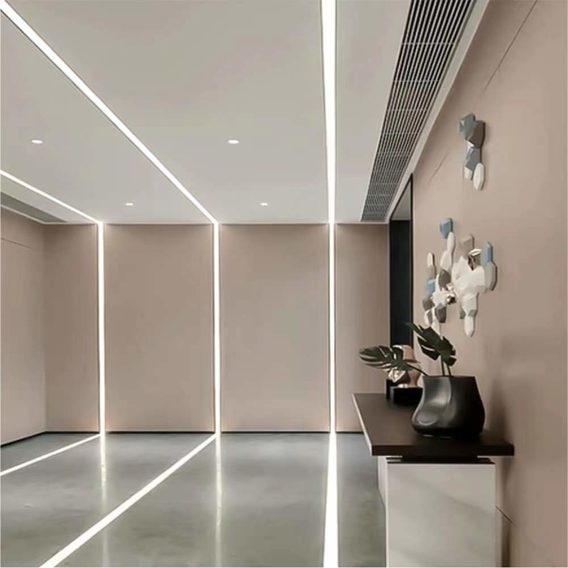 Perfil LED de aluminio de color personalizado para iluminación de banda LED de 5,8-6,0M de longitud