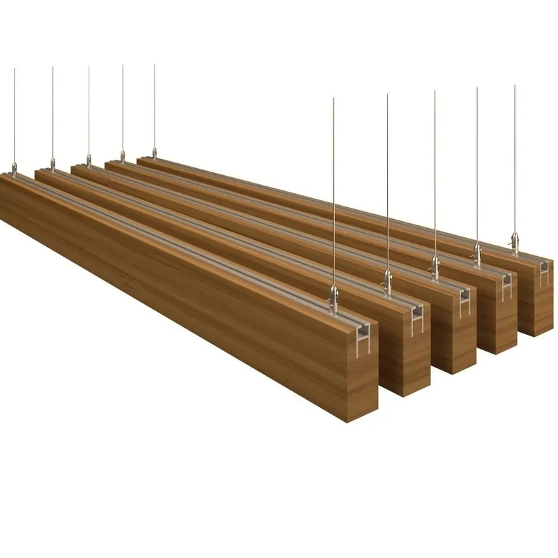 Profiles de techo de aluminio para exterior para decoración de grano de madera recubierto en polvo