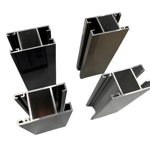 Profiles de extrusión de aluminio anodizado de puerta de vidrio de apertura lateral para Perú Chile Bolivia