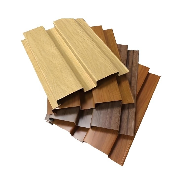 5.8-6.0M longitud perfiles de aluminio de gran pared para placas decorativas de grano de madera
