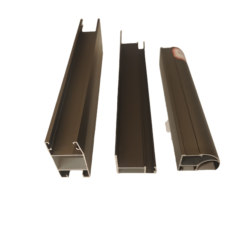 Revestimiento de potencia personalizado 6063 T5 Secciones de aluminio de puertas y ventanas Perfiles 5.8-6.0M longitud