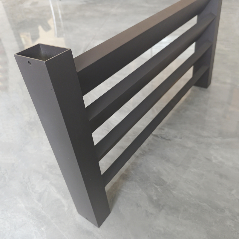 Revestimiento en polvo Barandillas de balaustrada de aluminio acabado para decoración interior y exterior