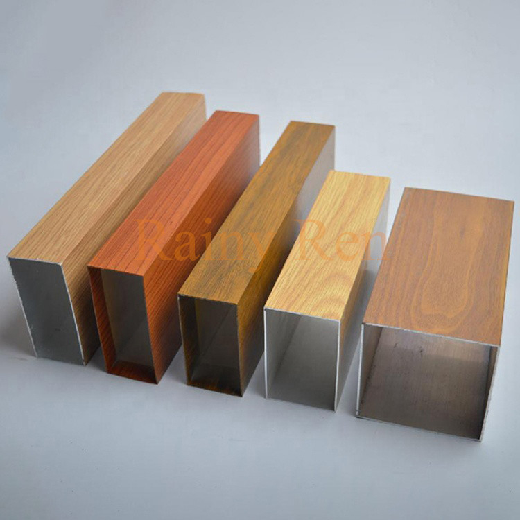 Tamaño personalizado Anhui Shengxin Perfil rectangular cuadrado de aluminio con varios colores de superficie