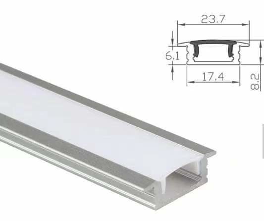 Canal de perfiles de banda LED requerido por el cliente para perfiles de aluminio de luz LED cuadrada
